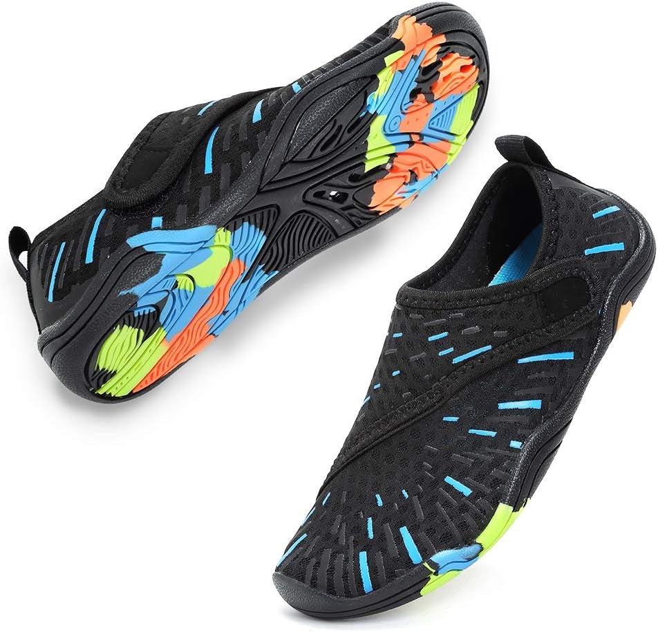 Boys & Girls Water Shoes Kids Lightweight Comfort Sole Easy Walking Athletic Slip on Aqua Sock(Toddler/Little Kid/Big Kid)