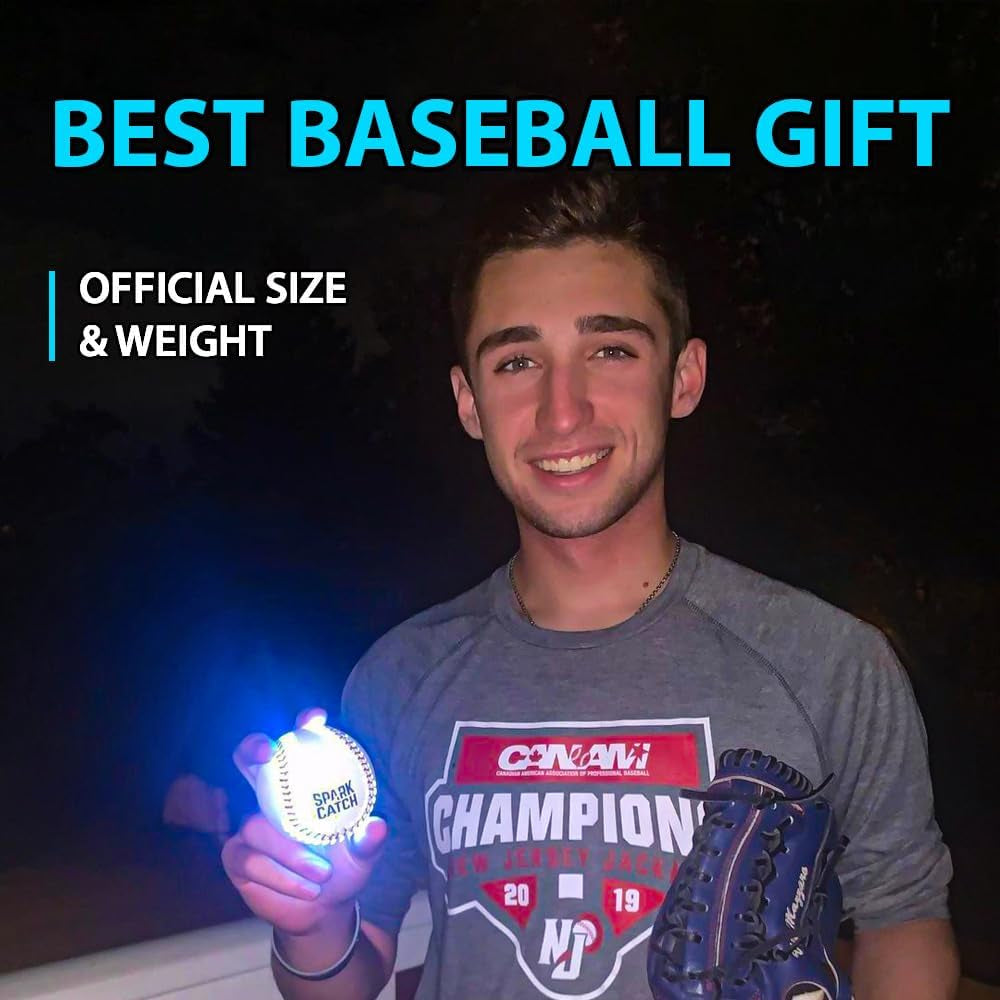 Light up Baseball, Glow in the Dark Baseball, Sports Gear Accessories Gifts for Boys 8 9 10 11 12 13 14 15 Years Old, Kids Teens All Ages Gift Ideas