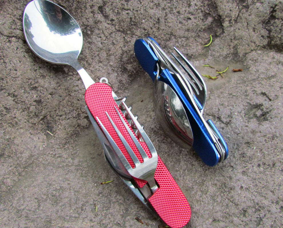 Portable Collapsible Convertible Dining Utensils