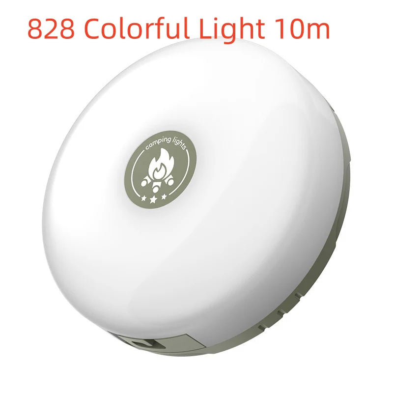 Portable Rechargeable Camping Light with 7-Color Mood Lighting for Outdoor Tents