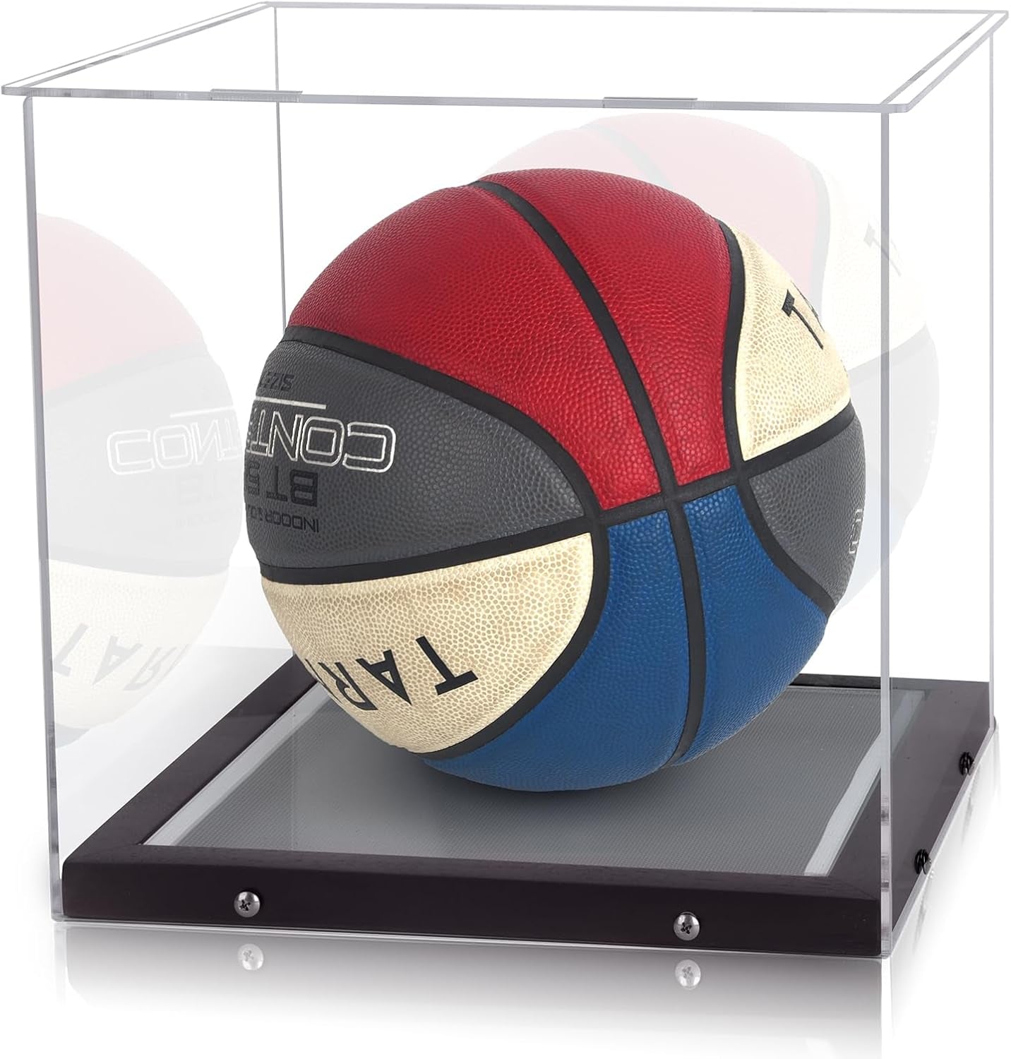 Basketball Display Case with LED Light Clear Acrylic Basketball Display Box, Display Holder for Autographed Basketball, UV Protection Dust Proof Memorabilia Display Case