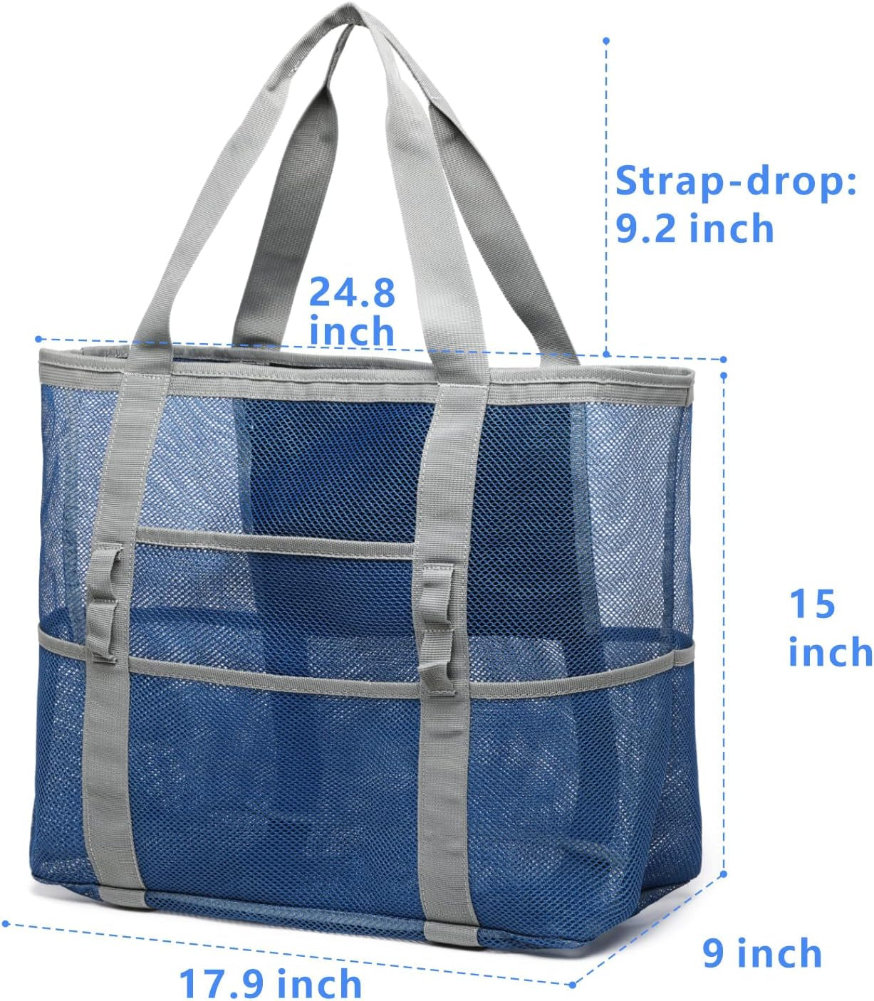 Mesh Beach Bag Family - Large Tote Bag for Cruise Pool Toys Beach Vacation Essentials