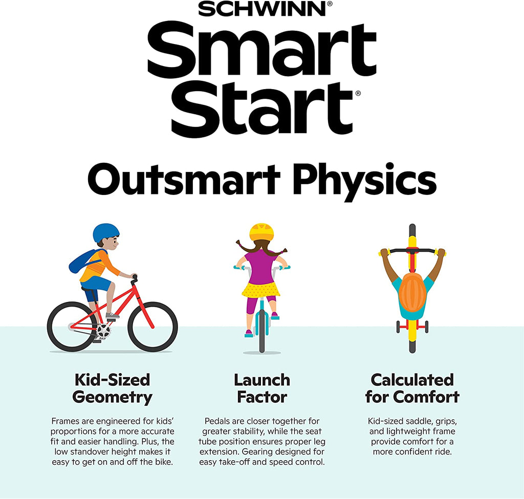 Elm and Koen Bike or Balance Bike, 12-18 Inch Bike for Kids Ages 2-13, Black, Blue, Red, Teal, Pink or Purple, Smartstart Ergonomic Design, Adjustable Seat Grows with Child, Training Bicycle