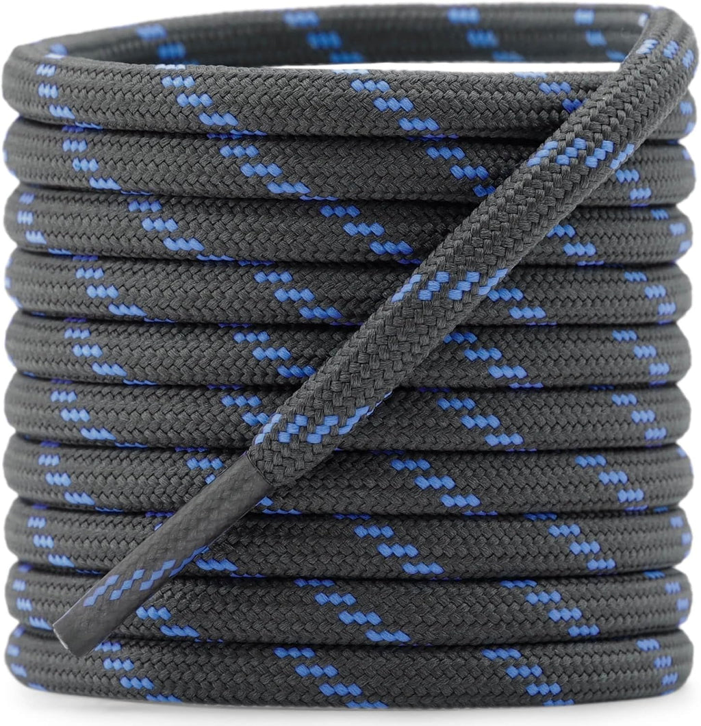 round Work Boot Laces: Heavy Duty Hiking Shoe Laces for Boots 2 Pair