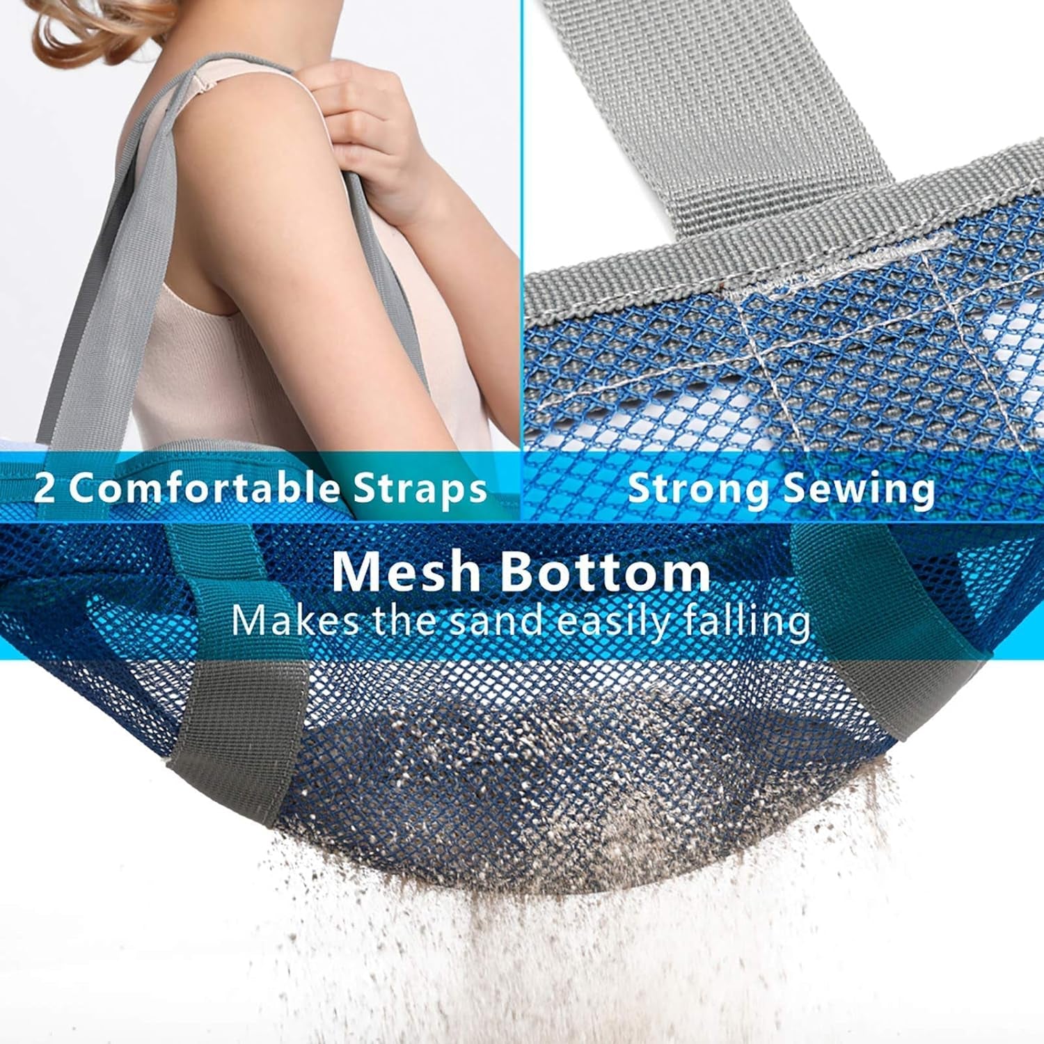 Mesh Beach Bag Family - Large Tote Bag for Cruise Pool Toys Beach Vacation Essentials