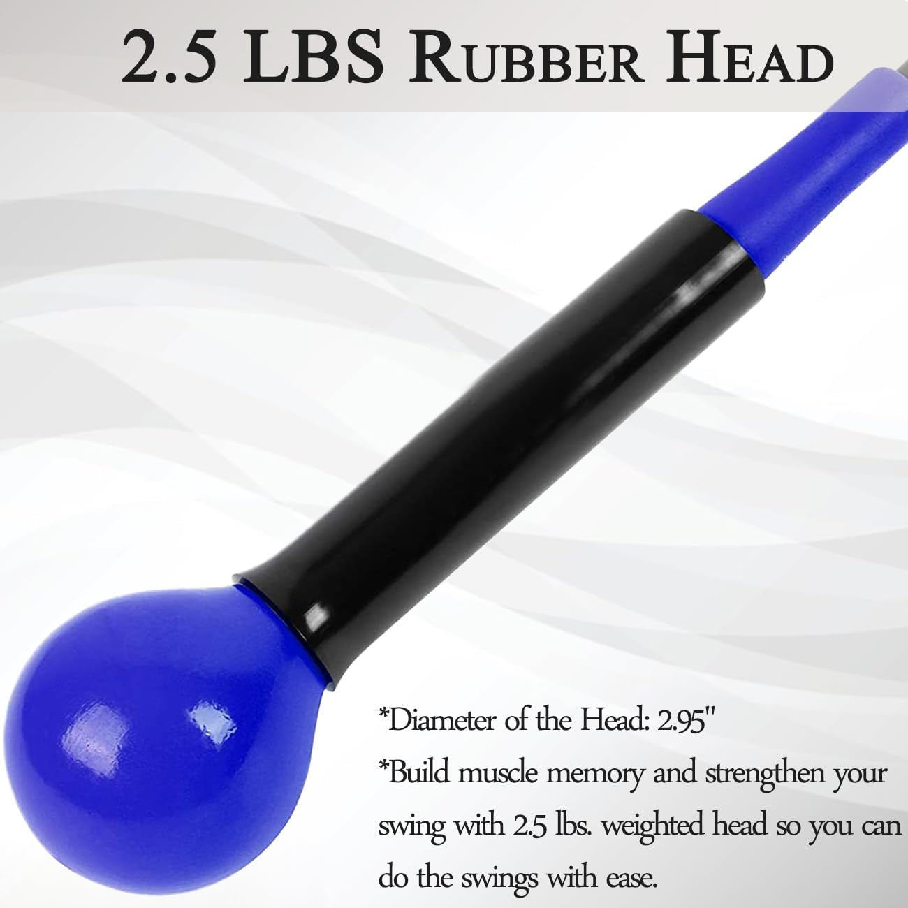 Golf Swing Trainer Aid 48"/40" Warm-Up Stick for Strength Flexibility Tempo Training Golf Practice Aid with Weighted Head Swing Corrector for Men Women