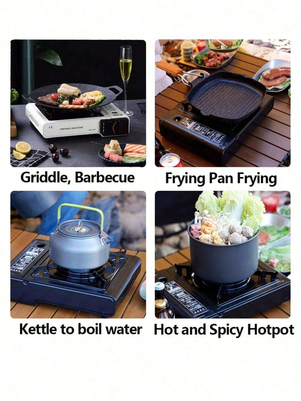 1 Piece Portable Outdoor Household Mini Cassette Stove Small Outdoor Camping Style Gas Stove Portable Gas Gas Stove Barbecue Plate Bbq Fried Meat Plate