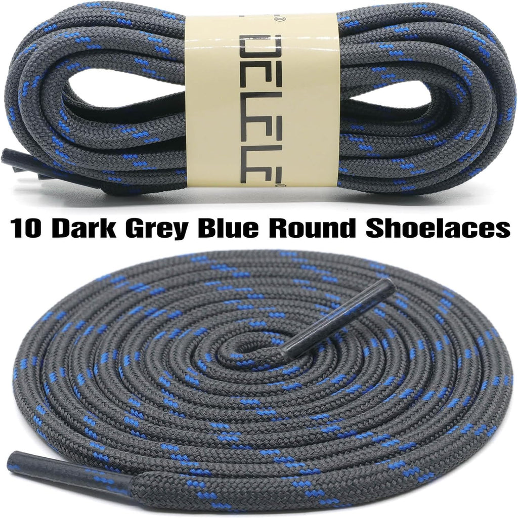 round Work Boot Laces: Heavy Duty Hiking Shoe Laces for Boots 2 Pair
