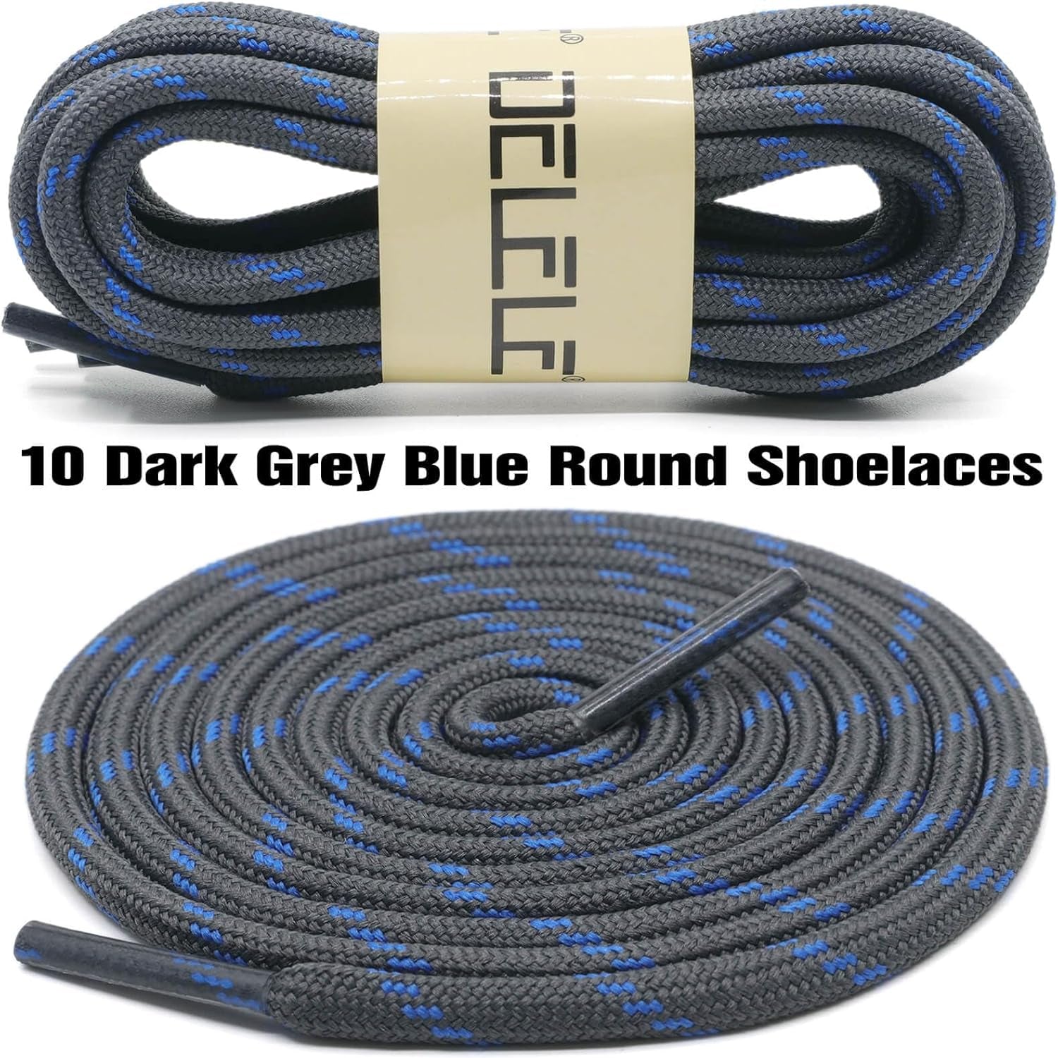round Work Boot Laces: Heavy Duty Hiking Shoe Laces for Boots 2 Pair