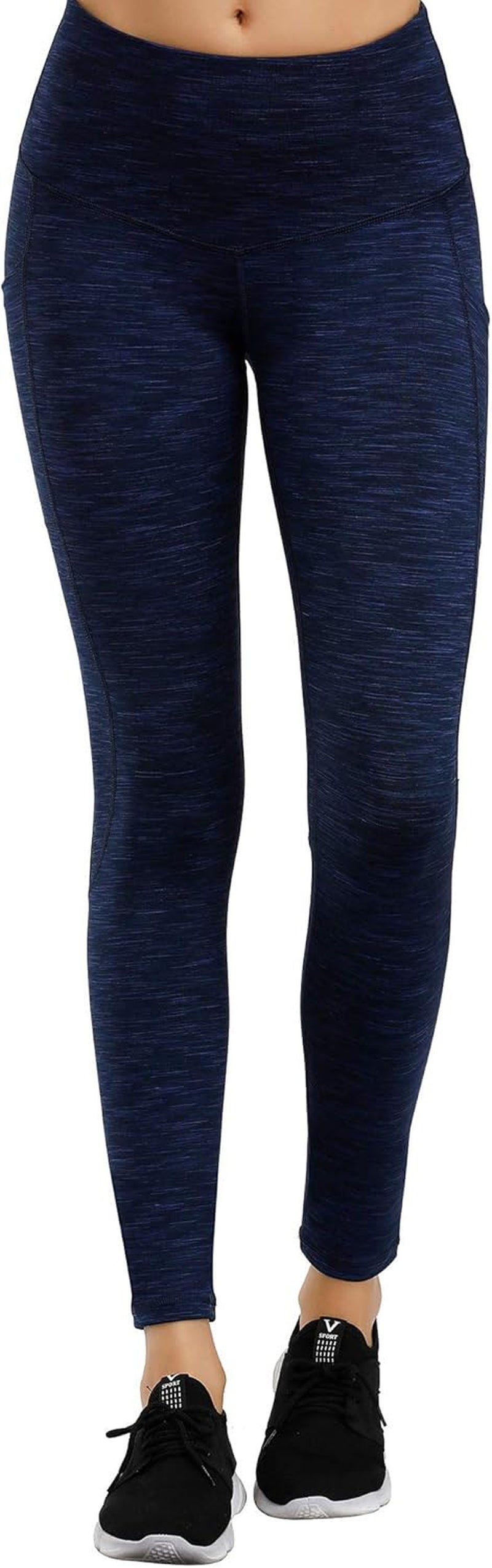 Lifesky Women Yoga Leggings Pants: High Waist Tummy Control 4-Way Stretch Yoga Pants with 3 Pockets for Ladies - Compression Anti-Squat Proof Tights for Workout Gym Running Athletic Exercise Fitness