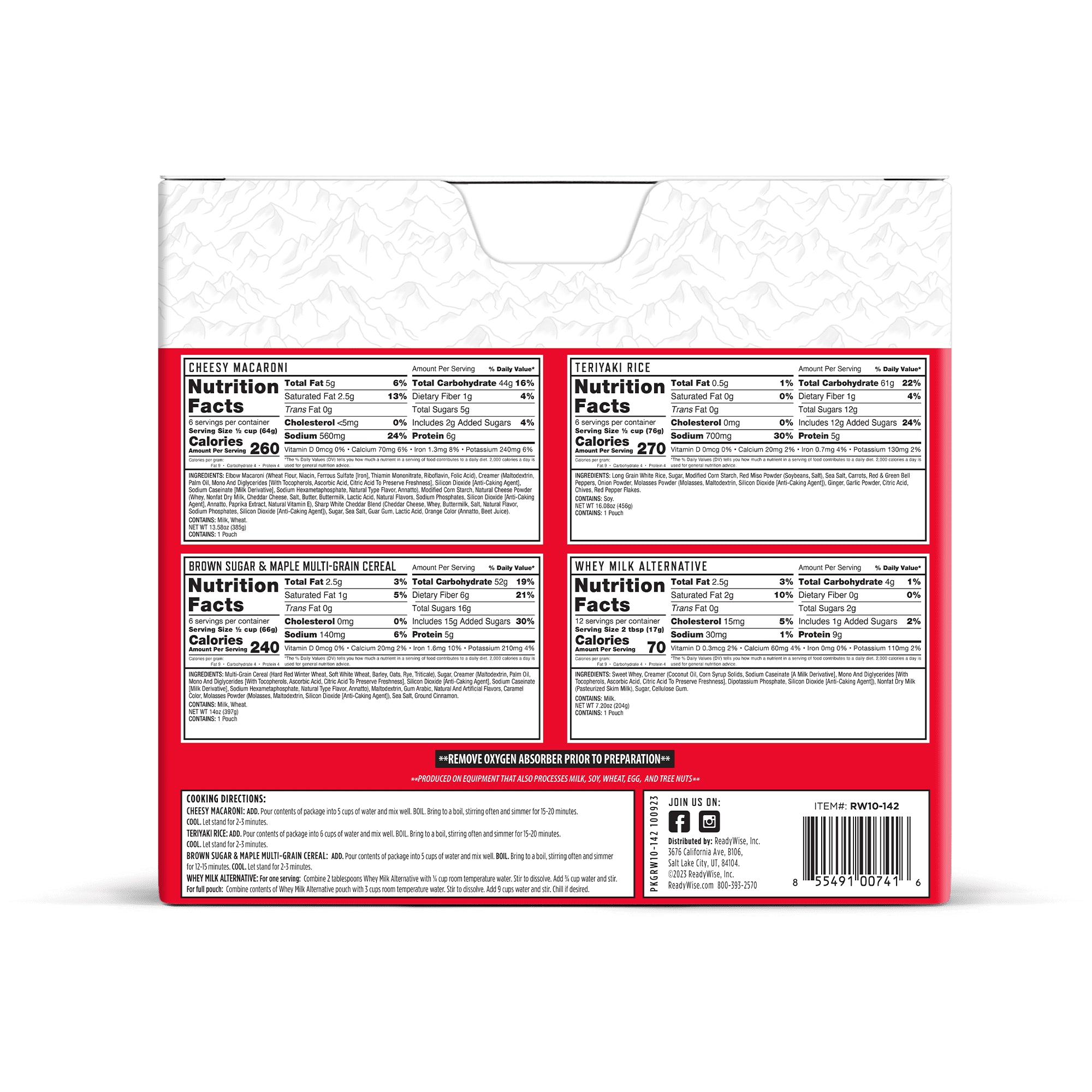 Emergency Food Supply 72 Hours, 30 Servings, 25-Year Shelf Life