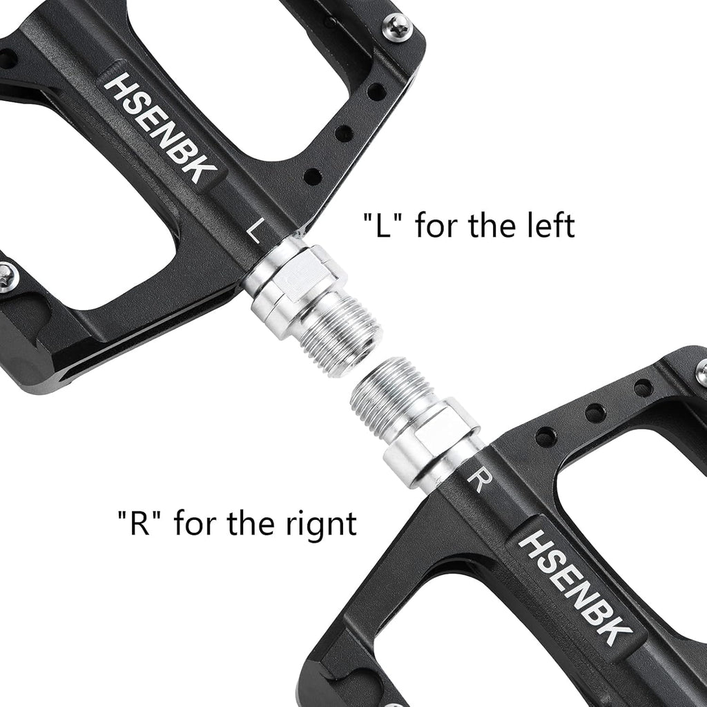 Mountain Bike Pedals MTB Pedals Bicycle Flat Pedals Aluminum 9/16" Sealed Bearing Lightweight Platform for Road Mountain BMX MTB Bike