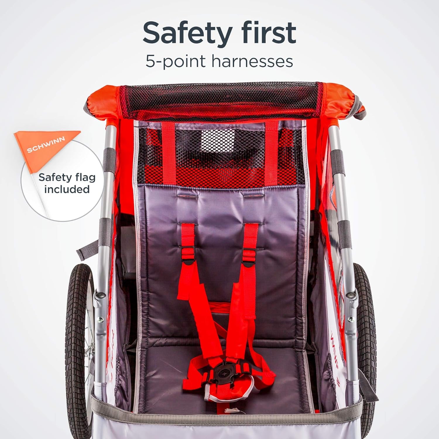 Trailblazer Plus, Trailblazer, Joyrider or Echo Kids Bike Trailer, Single or Double Seat, Universal Coupler, Folding Frame, Quick-Release Wheels, Canopy,  Bike Trailer for Kids