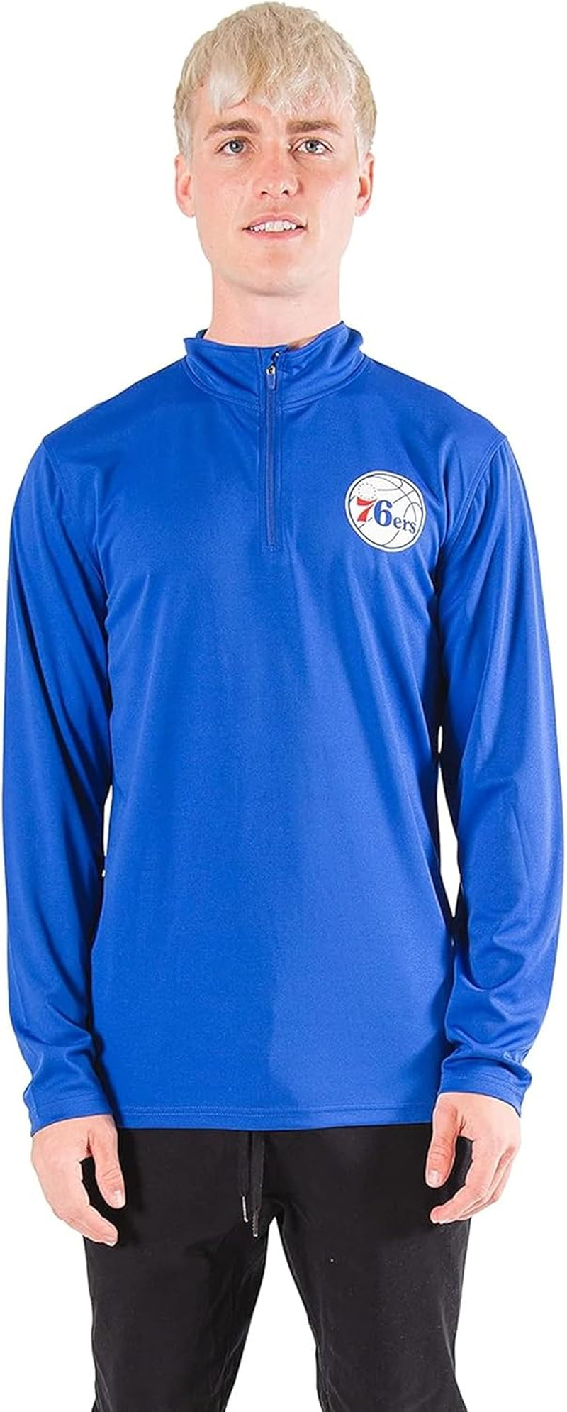 Men'S NBA Official Super Soft Quarter Zip Long Sleeve T-Shirt