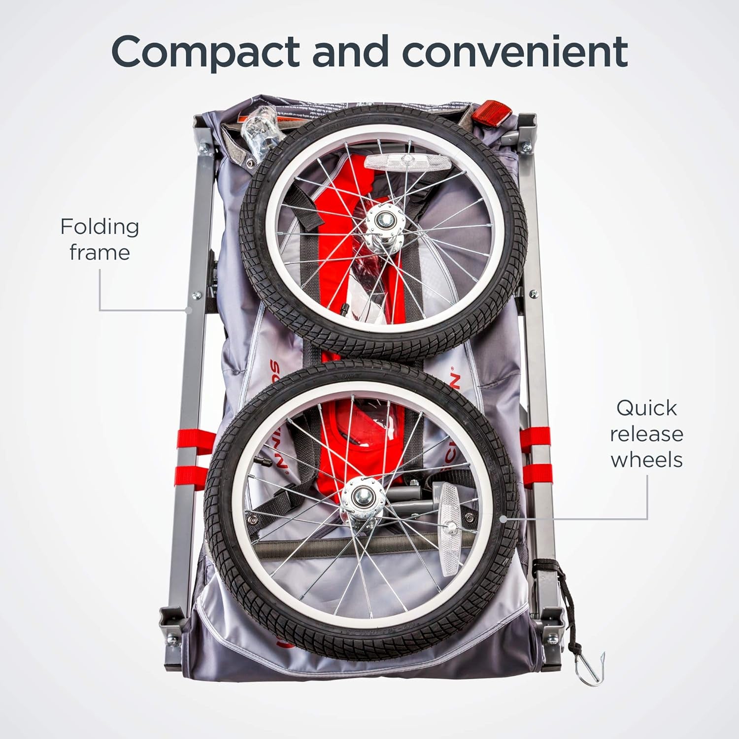 Trailblazer Plus, Trailblazer, Joyrider or Echo Kids Bike Trailer, Single or Double Seat, Universal Coupler, Folding Frame, Quick-Release Wheels, Canopy,  Bike Trailer for Kids