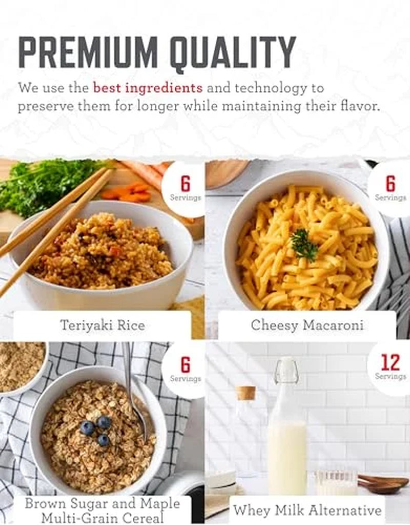 Emergency Food Supply 72 Hours, 30 Servings, 25-Year Shelf Life