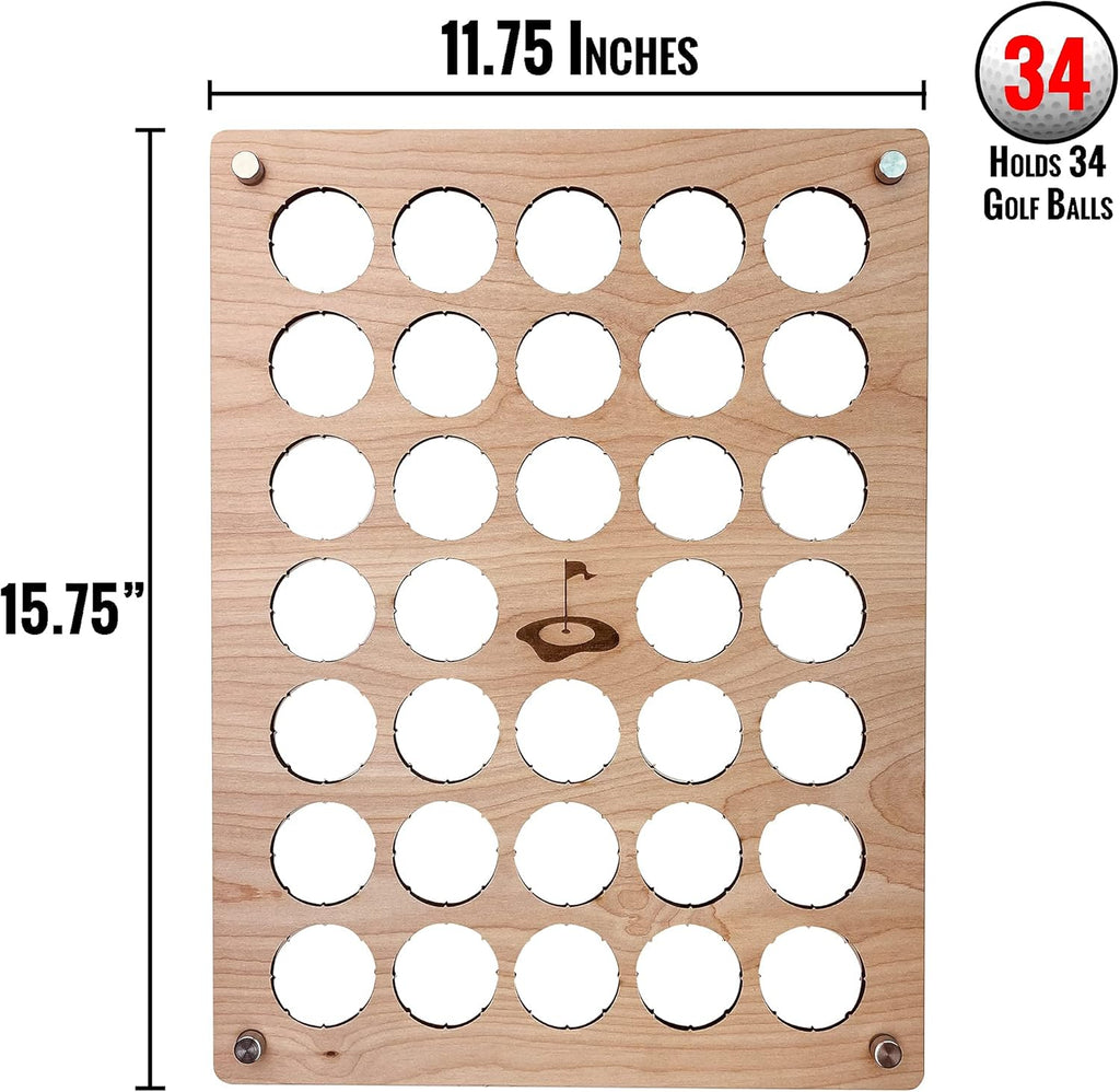 Golf Ball Display Holder Collector’S Case Holds 39 Golf Balls Wall Mount Decor