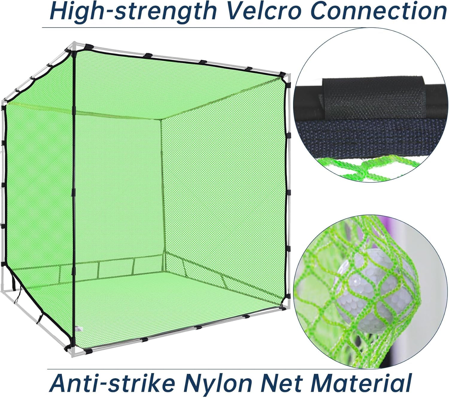 Golf Practice Hitting Nets for Backyard Driving Indoor Use Heavy Duty Practice Golf Driving Nets for Backyard Premium Portable Golf Impact Nets Cages with Frame and Net for Men