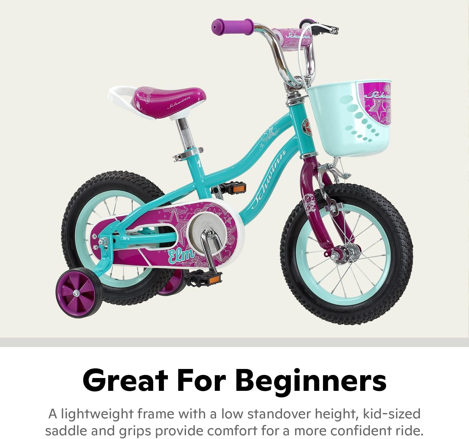 Elm and Koen Bike or Balance Bike, 12-18 Inch Bike for Kids Ages 2-13, Black, Blue, Red, Teal, Pink or Purple, Smartstart Ergonomic Design, Adjustable Seat Grows with Child, Training Bicycle