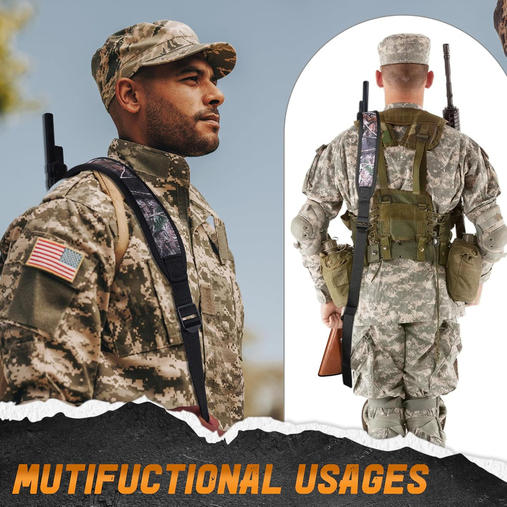 Two Point Traditional Sling with Swivels,Durable Shoulder Padding Strap, Metal Hardware Length Adjuster