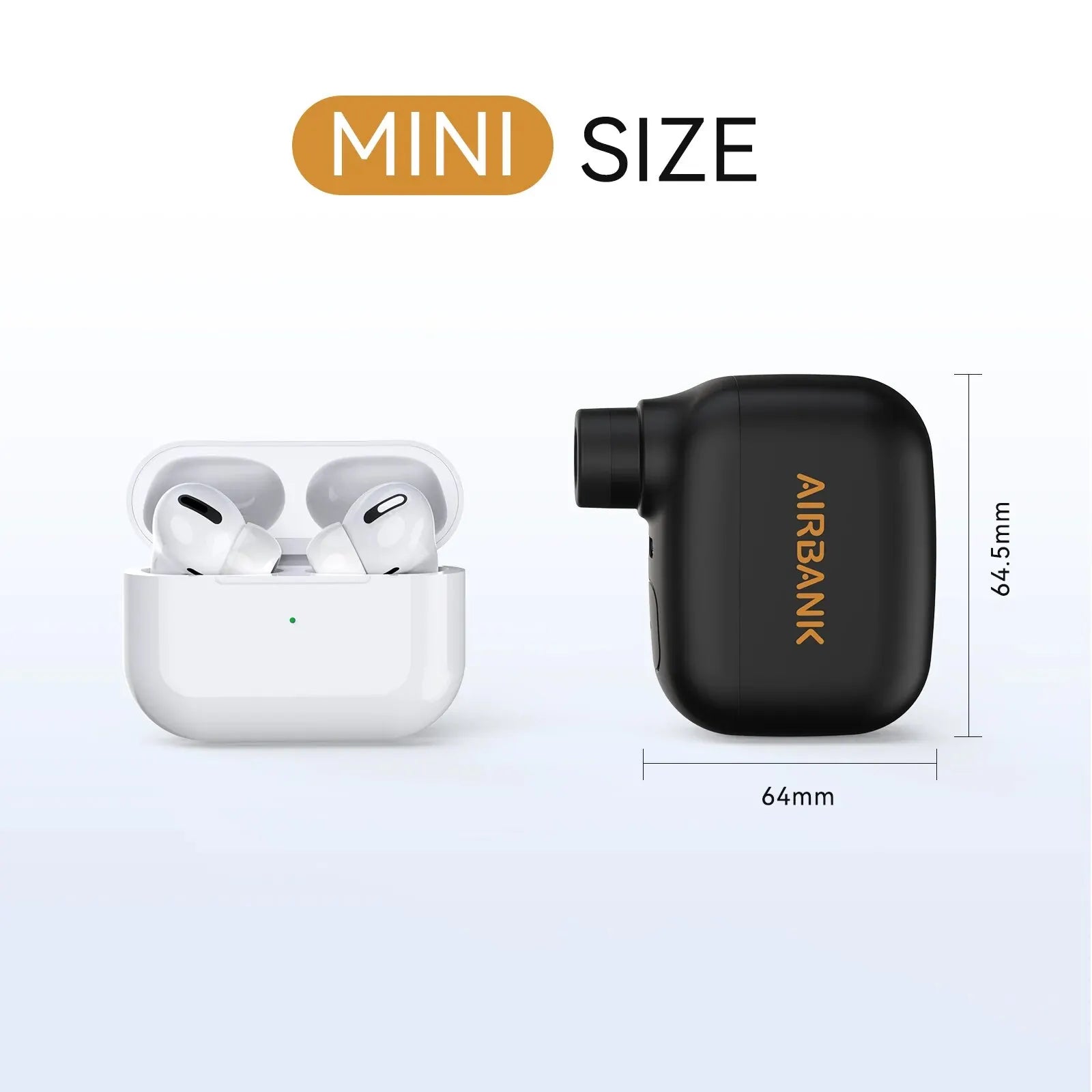 AS100 Mini Portable Bicycle Pump Rechargeable Air Inflator 100PSI Type-C Bike Accessories for Bike Schrader Presta Tires