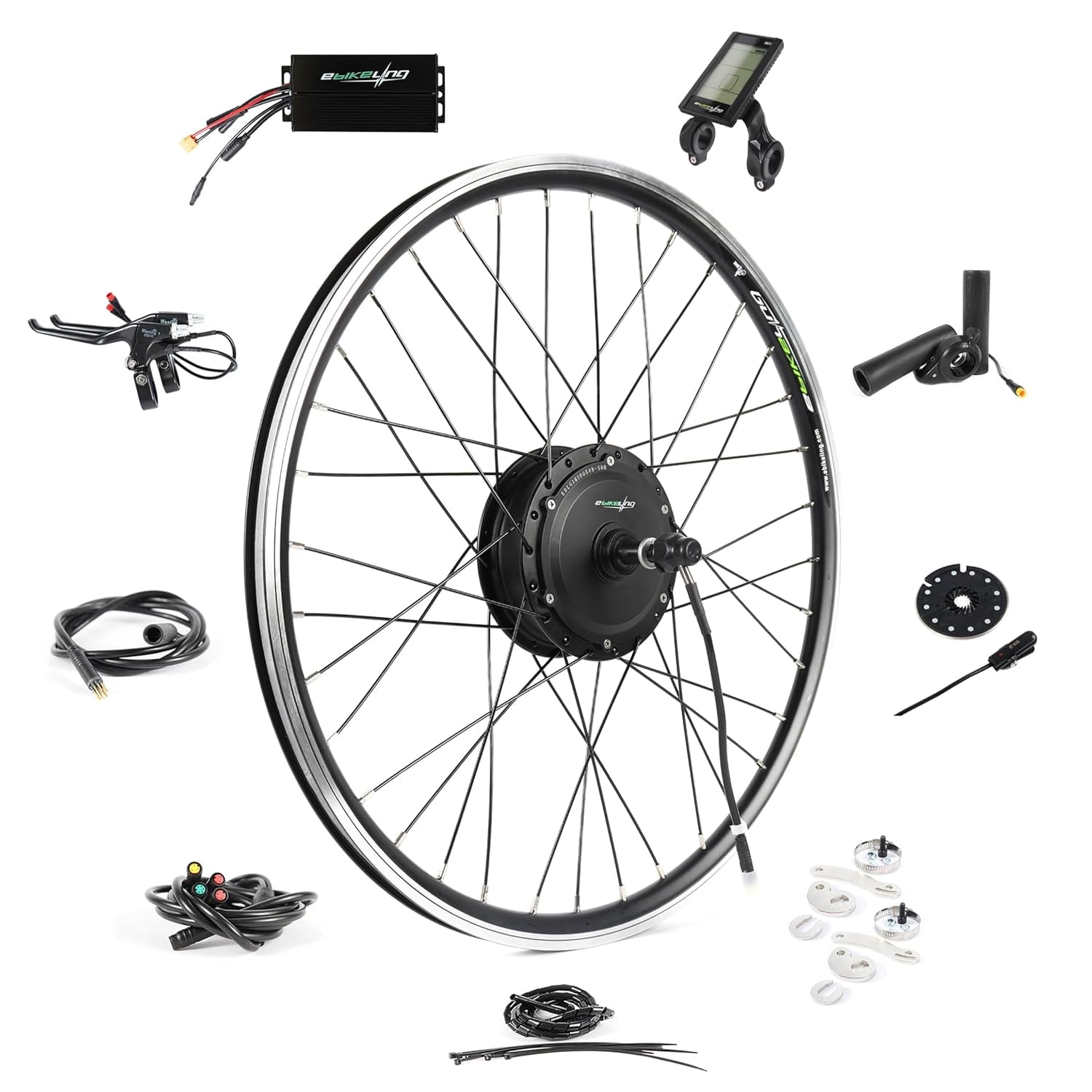 Ebike Conversion Kit 36V 500W, 26" Front Waterproof Conversion Kit, Add on Electric Bike Kit, Transform Your Bicycle with High-Performance E-Bike Technology