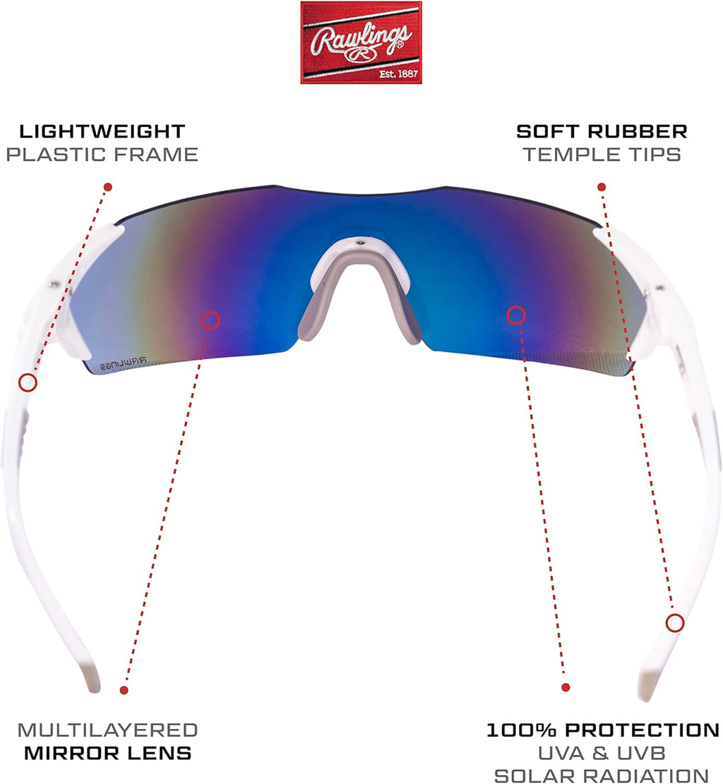 Sporting Goods 1801 Sunglasses White/Blue