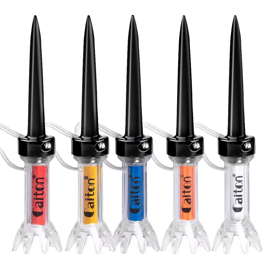 5PCS Magnetic Plastic Golf Tee Set, 360° Bounce, 3 Sizes – Premium Golf Accessories to Improve Accuracy and Performance