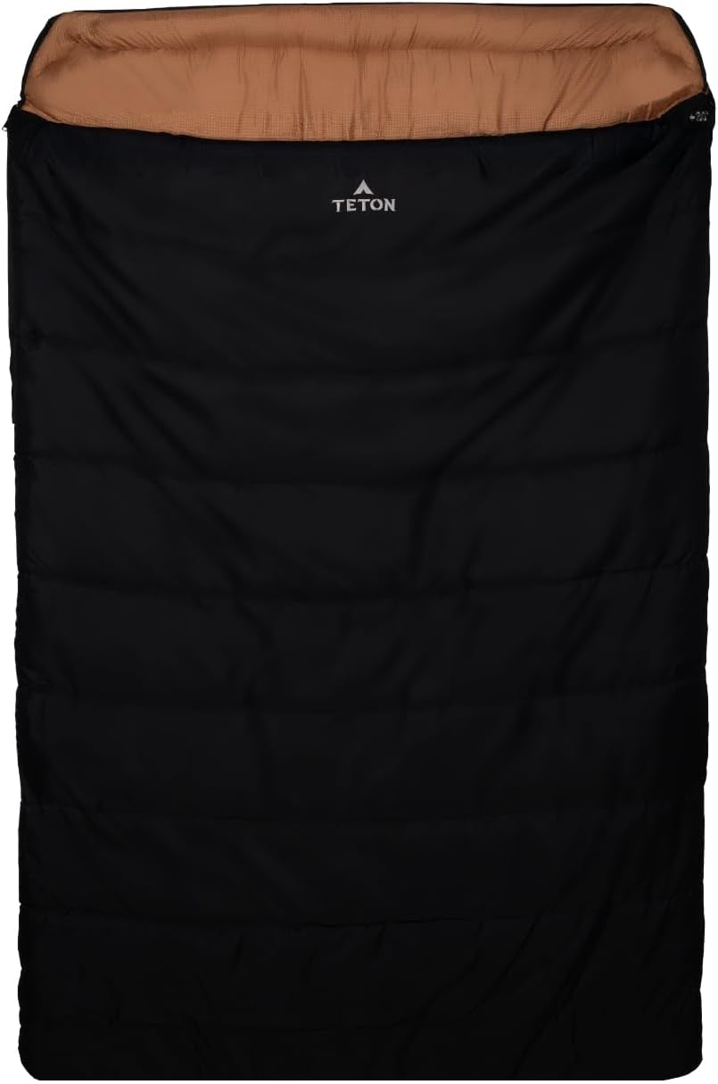 Teton Mammoth Queen Size Double Sleeping Bag- a Warm Bag the Whole Family Can Enjoy – Great for Camping, Hunting and Base Camp. Compression Sack Included